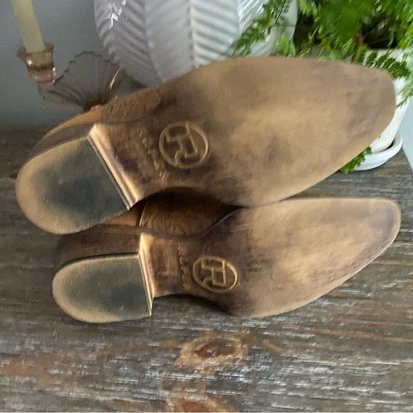 Roper Ava Embossed Snip Toe Western Ankle Boots Booties Womens 7 Tan Brown - Picture 8 of 10